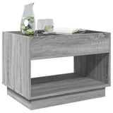 Coffee Table with Infinity LED Grey Sonoma 70x50x50 cm 847663