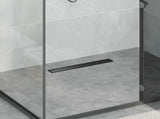 2 in 1 Shower Drain Black 50 cm Stainless Steel 304 42015943