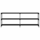Console Table Black 200x29x75 cm Engineered Wood 834110