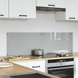Kitchen Backsplash 2 pcs Light Grey 70 x 40 cm Tempered Glass 3415446
