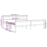 Bed Frame without Mattress Solid Wood Pine 200x200 cm 322180