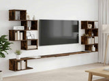 Wall-Mounted TV Shelf Smoked Oak 180 x 15 x 94 cm 8012296