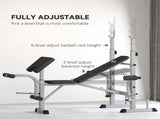 Adjustable Weight Bench with Squat Rack, Heavy Duty Bench Press Rack with Preacher Curl Pad, Leg T3398P376823