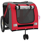 Pet Bike Trailer Red and Grey Oxford Fabric and Iron 93901