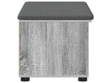 Hall Bench with Cushion with Shelf Grey Sonoma 80 x 38 x 46 cm 891509