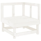3 Piece Garden Lounge Set White Solid Wood Pine 825409