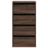 Corner Chest of Drawers Brown Oak 40x41x76 cm Engineered Wood 852867