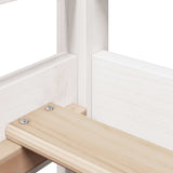 Day Bed with Roof without Mattress White 80x200 cm Solid Wood 3282201