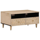 ZNTS Coffee Table 80x54x40 cm Solid Wood Mango 358261