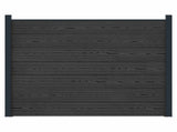 Fence Panel WPC and Aluminium Black 42039066