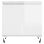 ZNTS 3 Piece Bathroom Cabinet Set High Gloss White Engineered Wood 3187791