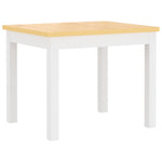 4 Piece Children Table and Chair Set White and Beige MDF 10412