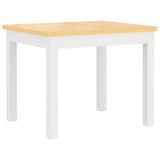 4 Piece Children Table and Chair Set White and Beige MDF 10412