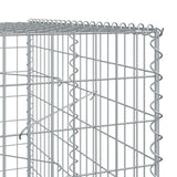 Gabion Basket with Cover 1200x100x200 cm Galvanised Iron 3295247