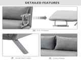 Two-Seater Click-Clack Sofa Bed - Light Grey T3398P330484