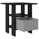 Bedside Table 2 pcs Black Oak 41 x 40 x 45 cm Engineered Wood 8000423