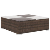 ZNTS 6 Piece Garden Lounge Set with Cushions Poly Rattan Brown 41268