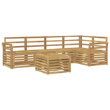 Outdoor Sofa Set 6 pcs White 59 x 59 x 37 cm Solid Acacia Wood 3391874
