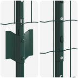 Welded Wire Fence 25 x 1 m PVC-Coated Steel Green Mesh 3336012