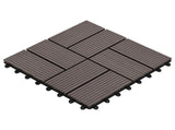 Decking Tile 11 pcs Dark Brown 30 x 30 cm WPC 42046678