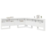 Storage Headboard with Shelf White 200 cm Engineered Wood 3335469
