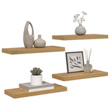 Wall Shelf 4 pcs Brown 60 x 23.5 x 3.8 cm Engineered Wood 42019949