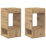 End Table 2 pcs Artisan Oak 30 x 30 x 56 cm Engineered Wood 890943