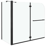 Bi-Folding Shower Enclosure ESG 120x68x130 cm Black 147190