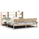 Bookcase Bed without Mattress 180x200 cm Super King Solid Wood Pine 3321814