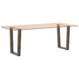 Dining Table Legs V-Shape 2 pcs Natural Steel 60x cm Steel 4012643