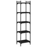 Bookcase 5-Tier Black 40x30x154 cm Engineered Wood 837637