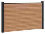 Fence Panel 10 pcs WPC and Aluminium Brown 3429465