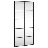 Wall Mirror Black 50x100 cm Rectangle Iron 358649