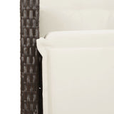 9 Piece Garden Dining Set with Cushions Brown Poly Rattan 3212491