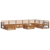 Sofa Sets 9 pcs Natural Solid Acacia Wood 3373989