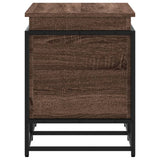Storage Box with Lid Brown Oak 80x40x51.5 cm Engineered Wood 848803