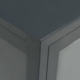 Sideboard Anthracite 75x35x105 cm Steel and Glass 336072