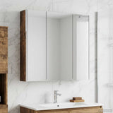 Bathroom Mirror Cabinet Smoked Oak 73.5 x 15.5 x 70 cm 889259
