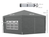 3 x 3 Meters Pop Up Water Resistant Gazebo Wedding Camping Party Tent Canopy Marquee with Carry Bag T3398P310882