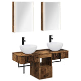 Bathroom Cabinet Set 5 pcs Old Wood Engineered Wood 3406293