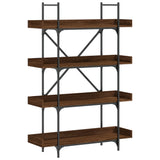 Bookcase 4-Tier Brown Oak 100x33x145.5 cm Engineered Wood 837696
