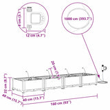 Garden Planter 4 pcs Brown Steel 42002821
