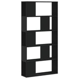 Bookcase 5-Tier Black 80.5x23.5x162.5 cm Engineered Wood 852772