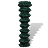 Chain Link Fence Steel 1,5x15 m Green 140346