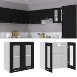Hanging Glass Cabinet Lyon Black 60x31x60 cm Engineered Wood 802522