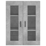 Highboard Concrete Grey 69.5x34x180 cm Engineered Wood 3198725