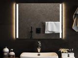 LED Bathroom Mirror Transparent 60 x 60 cm Tempered Glass 42045790