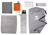 Camping Tent Grey and Orange 2-Person Polyester and Steel 42028644