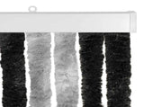 Insect Curtain Chenille Grey and Black 100 x 230 cm 100% PP 42034427