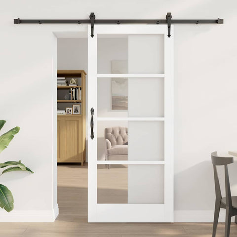 Sliding Door Manual ORKDAL White 86 x 198.5 cm Wood and metal 3332480